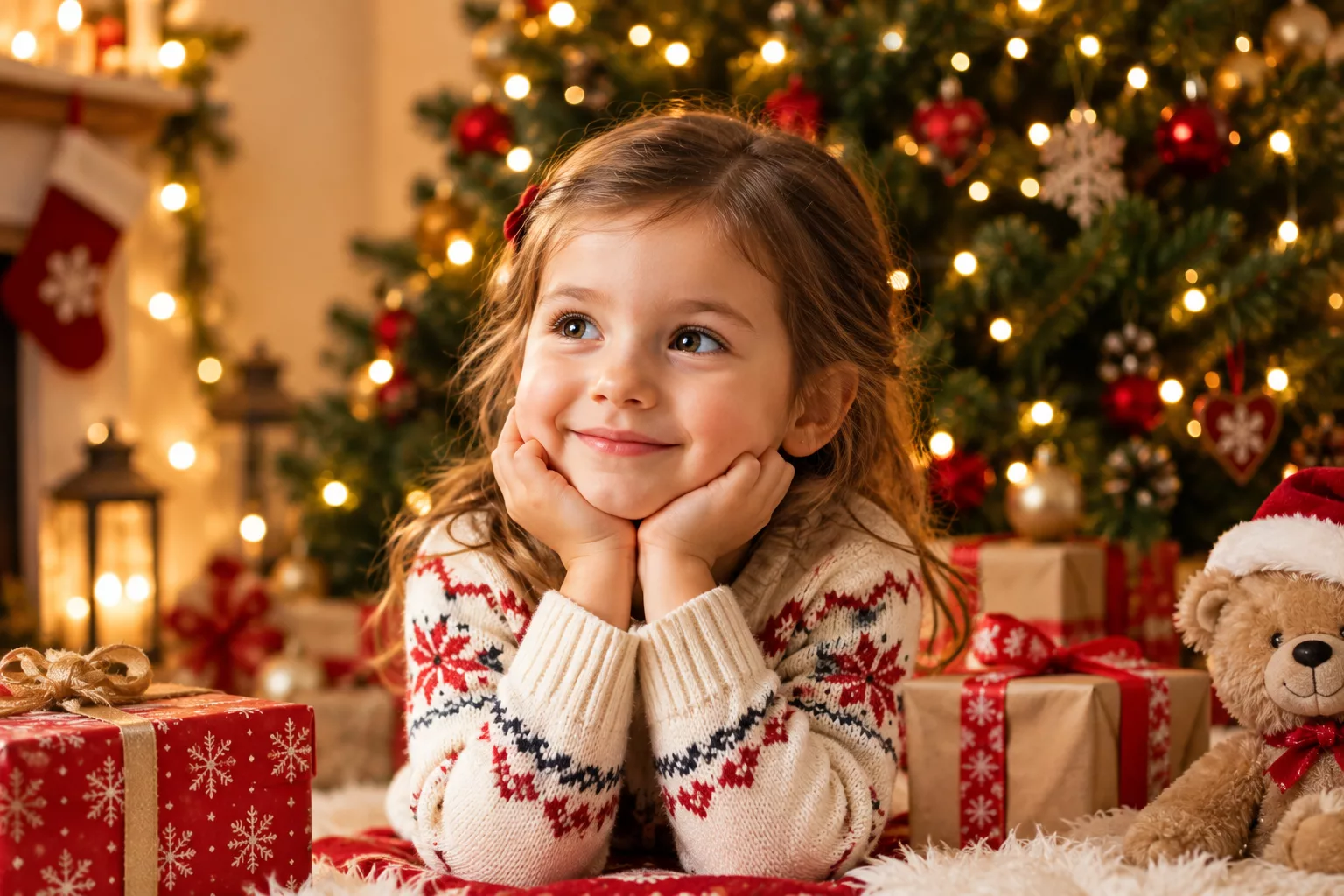 Enfant à Noël